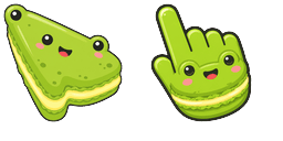 Cursor preview: Cute Frog Macaron - 66 - cute-cursor.com