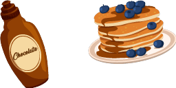 Cursor preview: Sweet Cursor Pack - Pancakes & Maple Syrup - 66 - cute-cursor.com