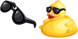 Cursor preview: Cool Duck - 1 - cute-cursor.com