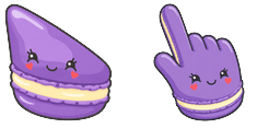 Cursor preview: Cute Purple Macaron - 66 - cute-cursor.com