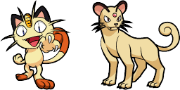 Cursor preview: Meowth and Persian - 1 - cute-cursor.com