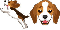 Cursor preview: Beagle Puppy - 17 - cute-cursor.com