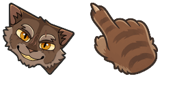 Cursor preview: Warrior Cats Clawface Cute Cursor Pack - 1 - cute-cursor.com