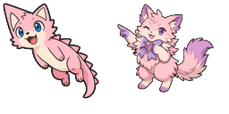 Cursor preview: Skitty and Delcatty - 66 - cute-cursor.com