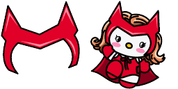 Cursor preview: Kitty Marvel Wanda Maximoff Custom Cursor - 66 - cute-cursor.com