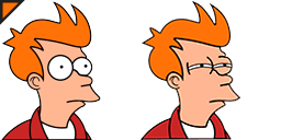 Cursor preview: Suspicious Fry - 1 - cute-cursor.com