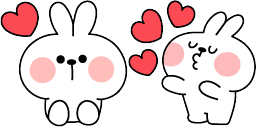 Cursor preview: Cute Rabbit IN Love - 19 - cute-cursor.com