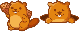 Cursor preview: Beaver Log - 1 - cute-cursor.com