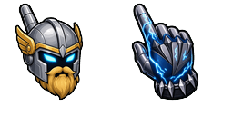 Cursor preview: Storm Hammer Gauntlet - 65 - cute-cursor.com