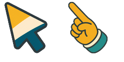 Cursor preview: Saffron Teal Palette - 1 - cute-cursor.com