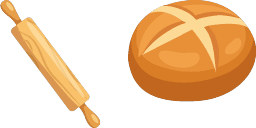 Cursor preview: Baker Rolling Pin - 1 - cute-cursor.com