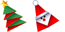Cursor preview: Origami Christmas - 66 - cute-cursor.com