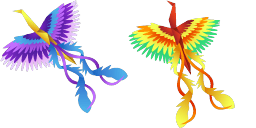 Cursor preview: Origami Firebirds - 8 - cute-cursor.com