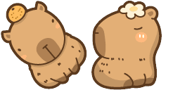 Cursor preview: Capybara - 1 - cute-cursor.com