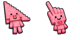 Cursor preview: Cute Minecraft Pig - 66 - cute-cursor.com