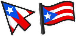 Cursor preview: Puerto Rico Flag - 55 - cute-cursor.com