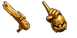 Cursor preview: Cute Dark Trooper Blaster Gold - 47 - cute-cursor.com