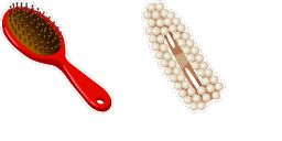 Cursor preview: Hair Brush Pearl - 51 - cute-cursor.com