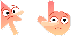 Cursor preview: Lying Face - 54 - cute-cursor.com