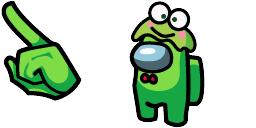Cursor preview: Keroppi Crewmate - 48 - cute-cursor.com