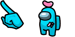 Cursor preview: Blue Charmer Crewmate - 58 - cute-cursor.com