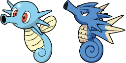 Cursor preview: Horsea and Seadra - 50 - cute-cursor.com