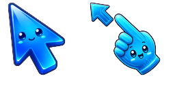 Cursor preview: Blue Modern - 61 - cute-cursor.com