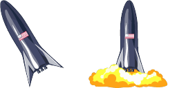 Cursor preview: Starship SpaceX - 56 - cute-cursor.com