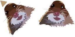 Cursor preview: Staring Hamster Meme - 54 - cute-cursor.com