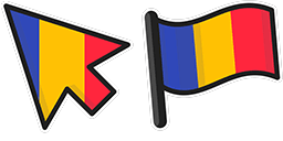Cursor preview: Romania Flag - 54 - cute-cursor.com