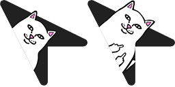 Cursor preview: Nermal Black Charm - 54 - cute-cursor.com