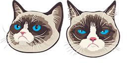 Cursor preview: Grumpy Cat - 50 - cute-cursor.com