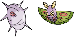 Cursor preview: Cascoon and Dustox - 55 - cute-cursor.com