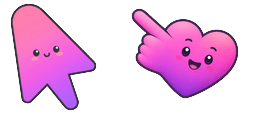 Cursor preview: Minimal Gradient Pink Heart - 51 - cute-cursor.com