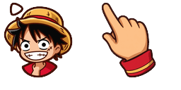 Cursor preview: Cute One Piece Luffy - 53 - cute-cursor.com