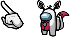 Cursor preview: Funtime Foxy Crewmate - 50 - cute-cursor.com