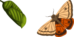 Cursor preview: Garden Moth - 1 - cute-cursor.com