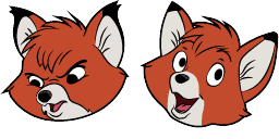 Cursor preview: Fox & Hound - 58 - cute-cursor.com