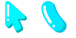 Cursor preview: Soft Cyan Extrude - 56 - cute-cursor.com