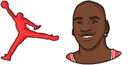 Cursor preview: Michael Jordan - 1 - cute-cursor.com