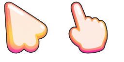 Cursor preview: Sunset Puff - 56 - cute-cursor.com