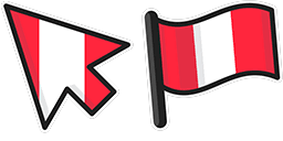 Cursor preview: Peru Flag - 57 - cute-cursor.com