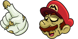 Cursor preview: Zombie Mario Switch - 53 - cute-cursor.com