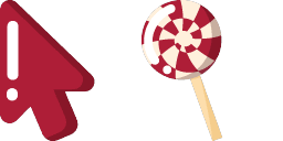光标预览:Red Lollipop Minimal - 63 - cute-cursor.com