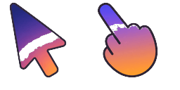Cursor preview: Indigo Dawn Fade - 57 - cute-cursor.com