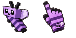 Cursor preview: Lavender Voxel Bee - 56 - cute-cursor.com