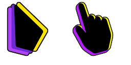 Cursor preview: Anaglyph Purple Yellow - 59 - cute-cursor.com