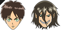 Cursor preview: Eren Yeager - 53 - cute-cursor.com