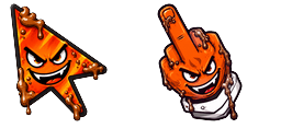 Cursor preview: Custom Cursor Evil Orange - 62 - cute-cursor.com