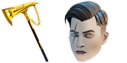 Cursor preview: Golden King Pickaxe - 55 - cute-cursor.com